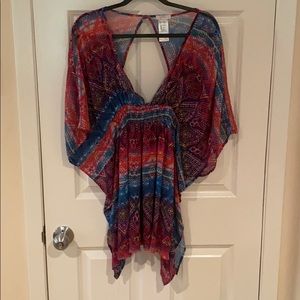 Jessica Simpson Multi Color Swim Cover Up - Size S